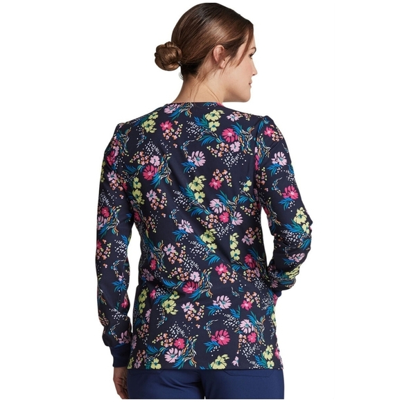 Dickies EDS Snap Front Scrub Awareness Jacket - S - Picture 5 of 13